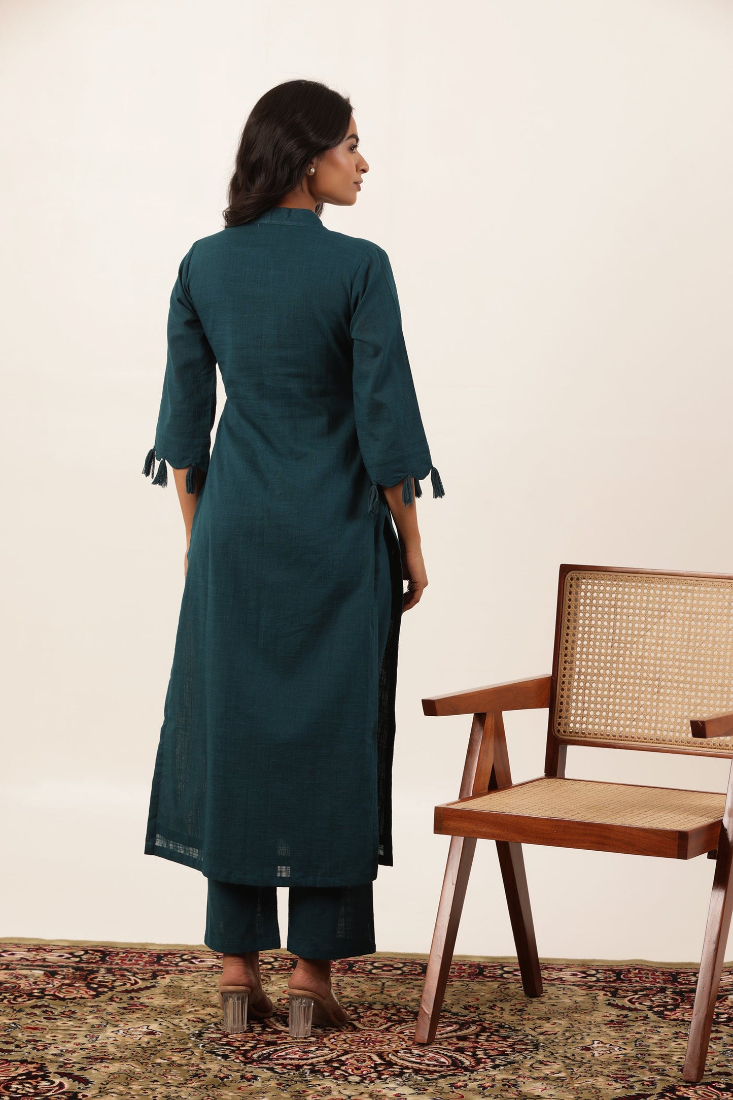 DEEP LAKE PINTUCK KURTI PANT SET