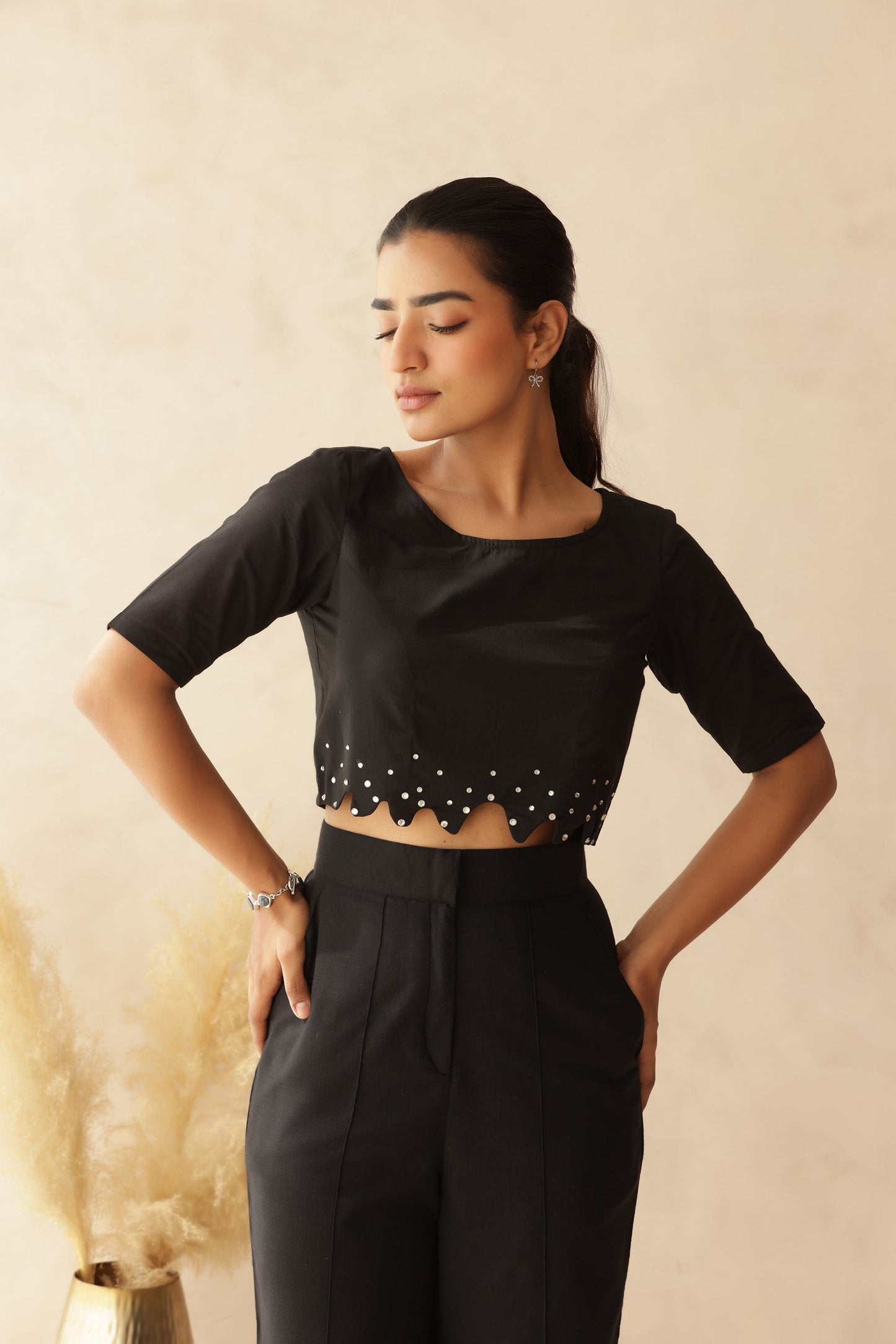 BLACK BEAUTY EMBELLISHED COORD SET