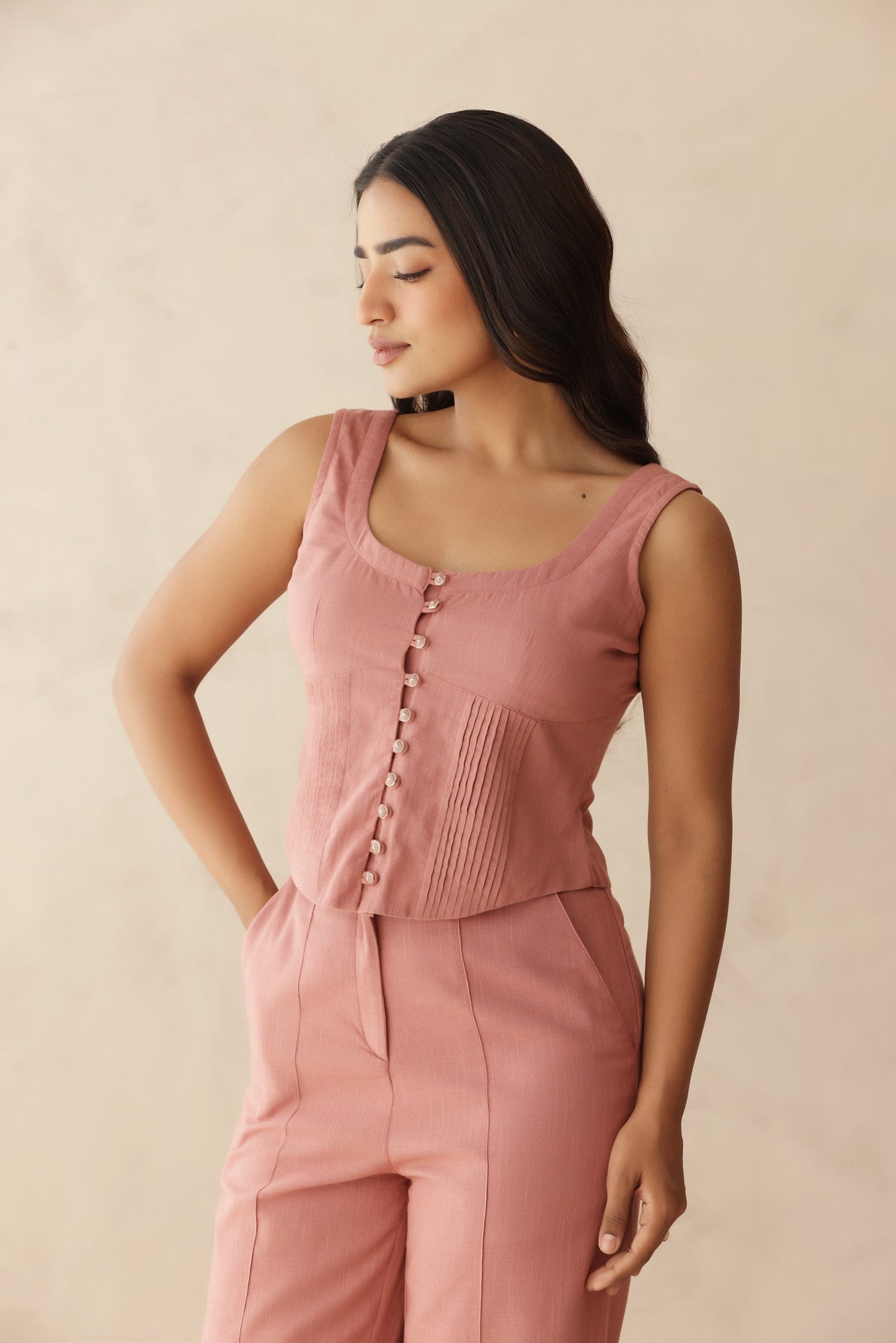 SUGARCANE LINEN COORD SET