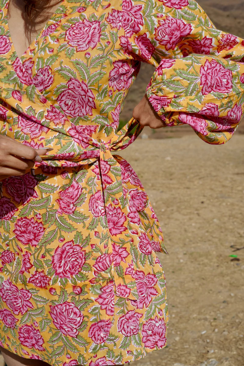 Wrap Around Dress (Yellow)