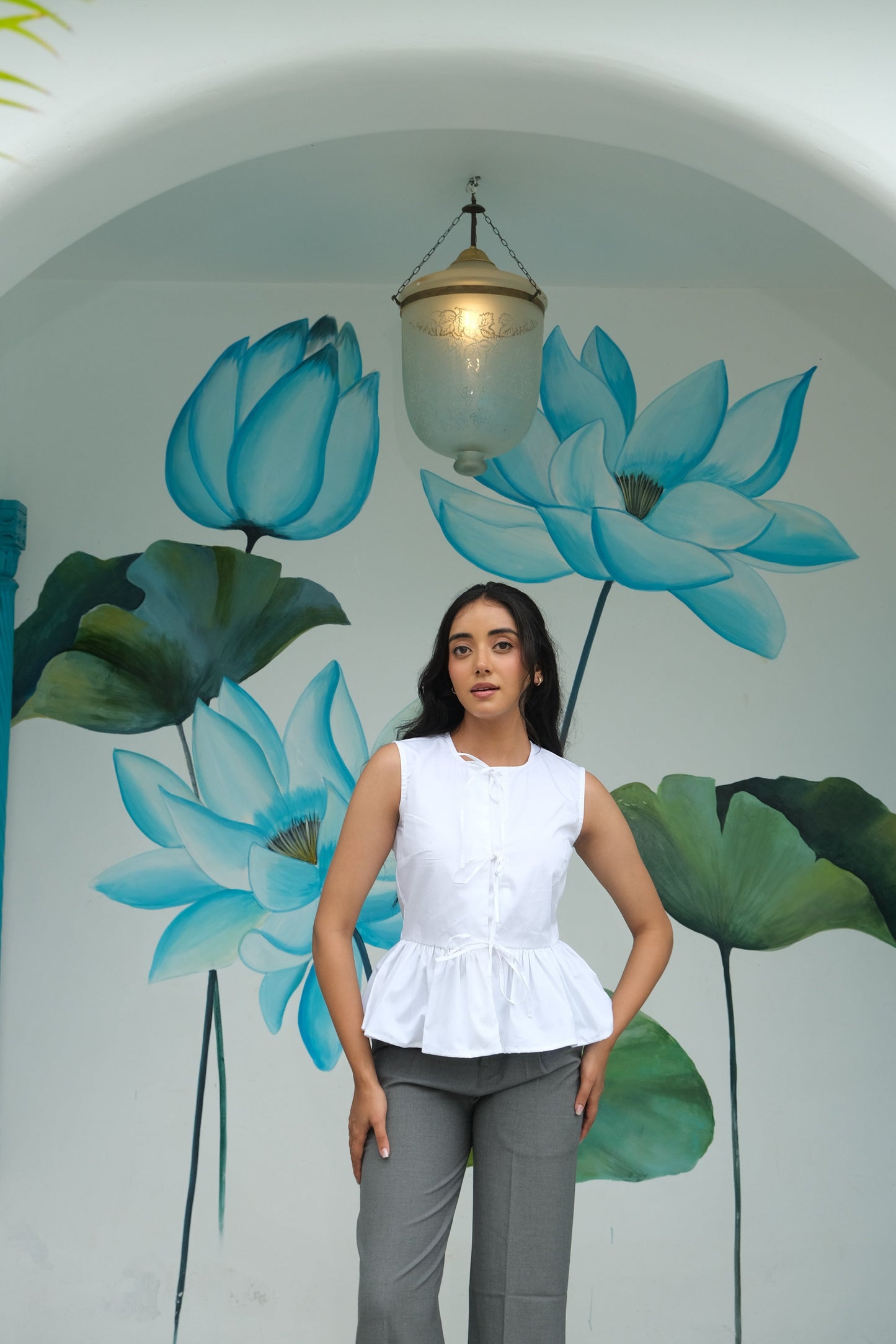 Tie-Up Vest Top (White)