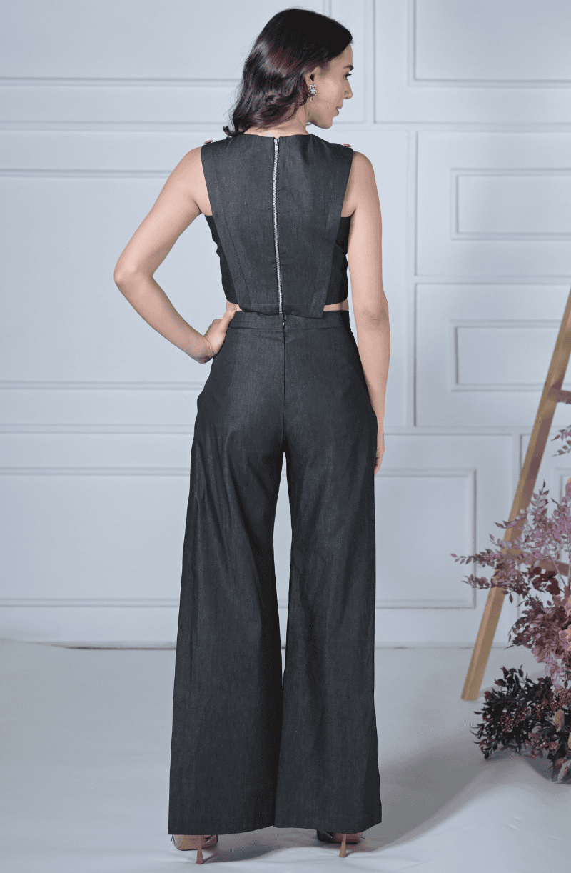 Black Denim Co Ord Set