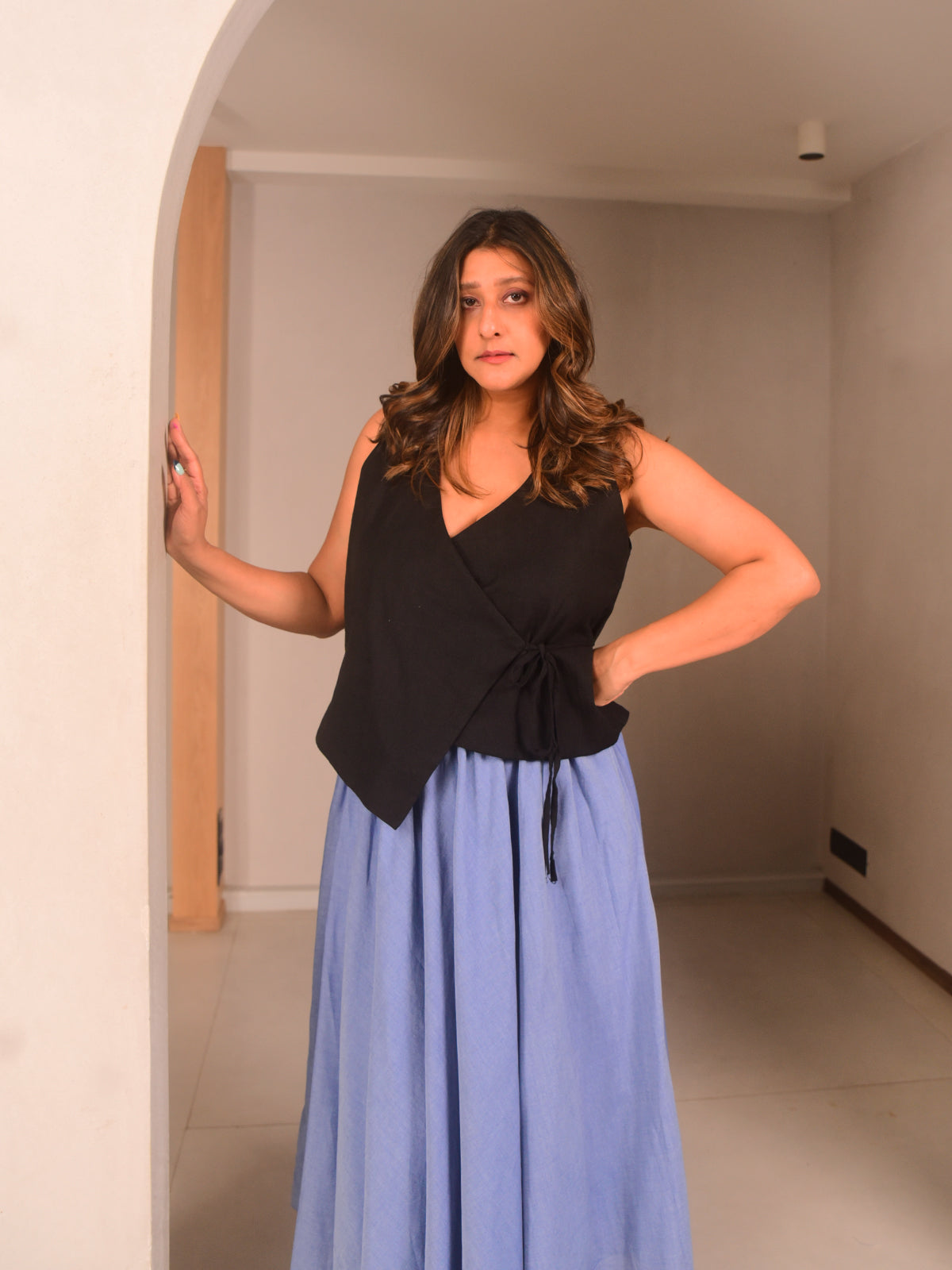 Leni Wrap Top Skirt Set