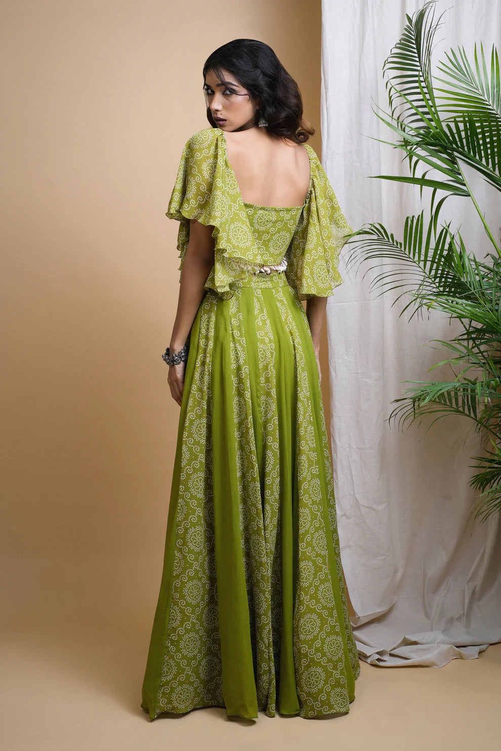 GREEN KAUDI DIGITAL PRINT INDO SET (SET OF 2)