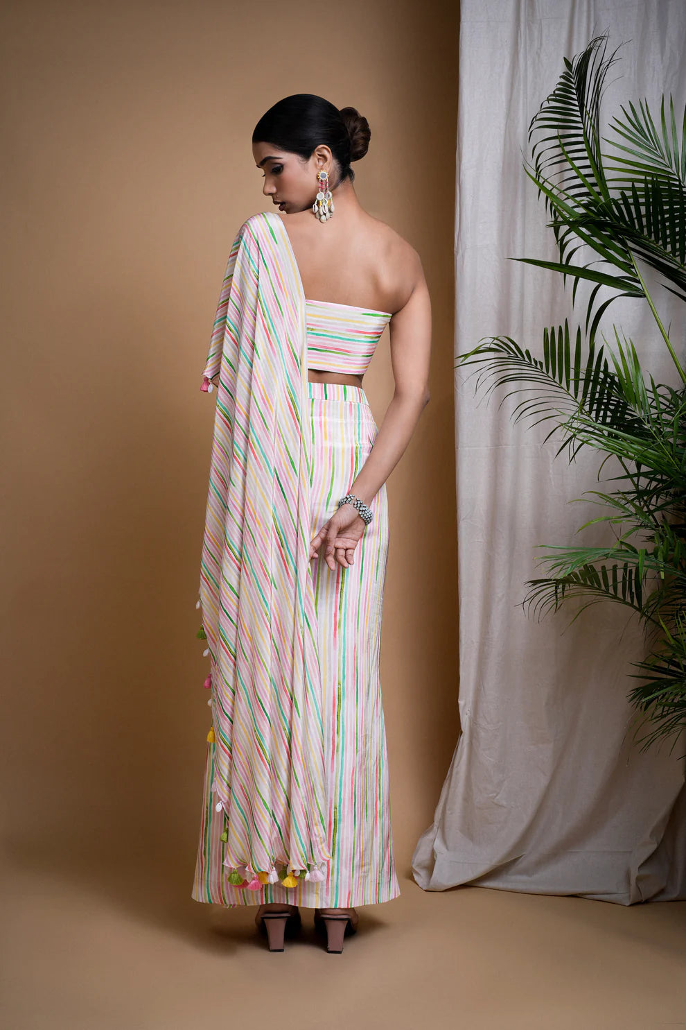 STRIPES PRINTED DRAPE SET (SET OF 2)