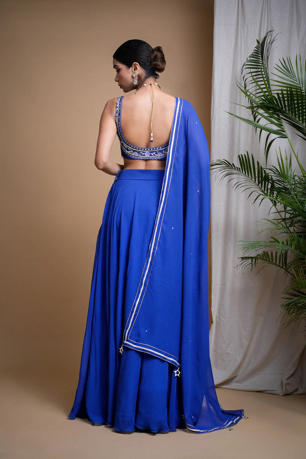 ROYAL BLUE LEHENGA SET (SET OF 3)