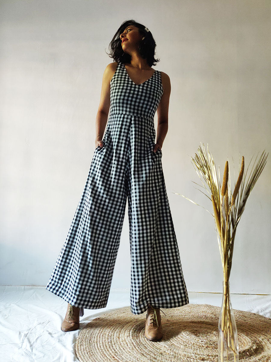 Checkered Jumpsuit - WhySoBlue