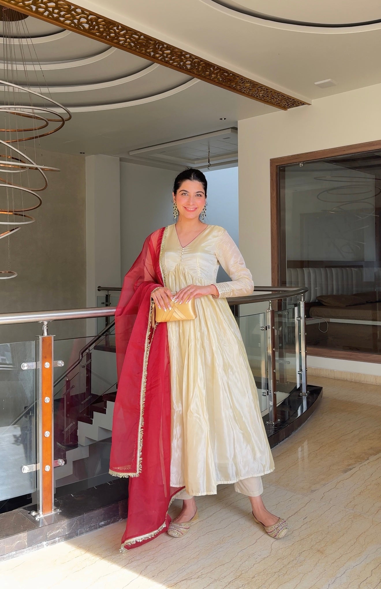 KARISHMA SHIMMER ANARKALI SUIT SET