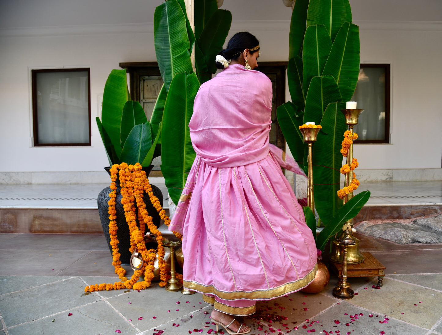 Sindarfi Set- Exquisite Pink 3-Piece Anarkali Kurta Set