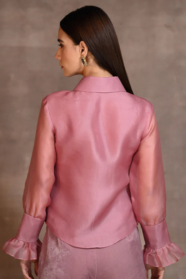 Rouge Pink Ruffle Shirt