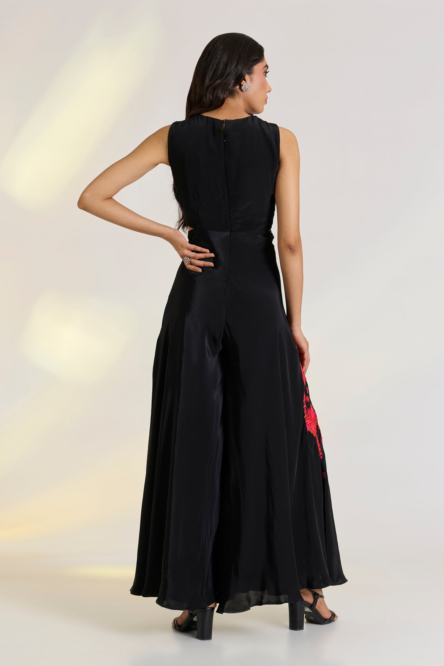 Black Embroidered Kaia Jumpsuit