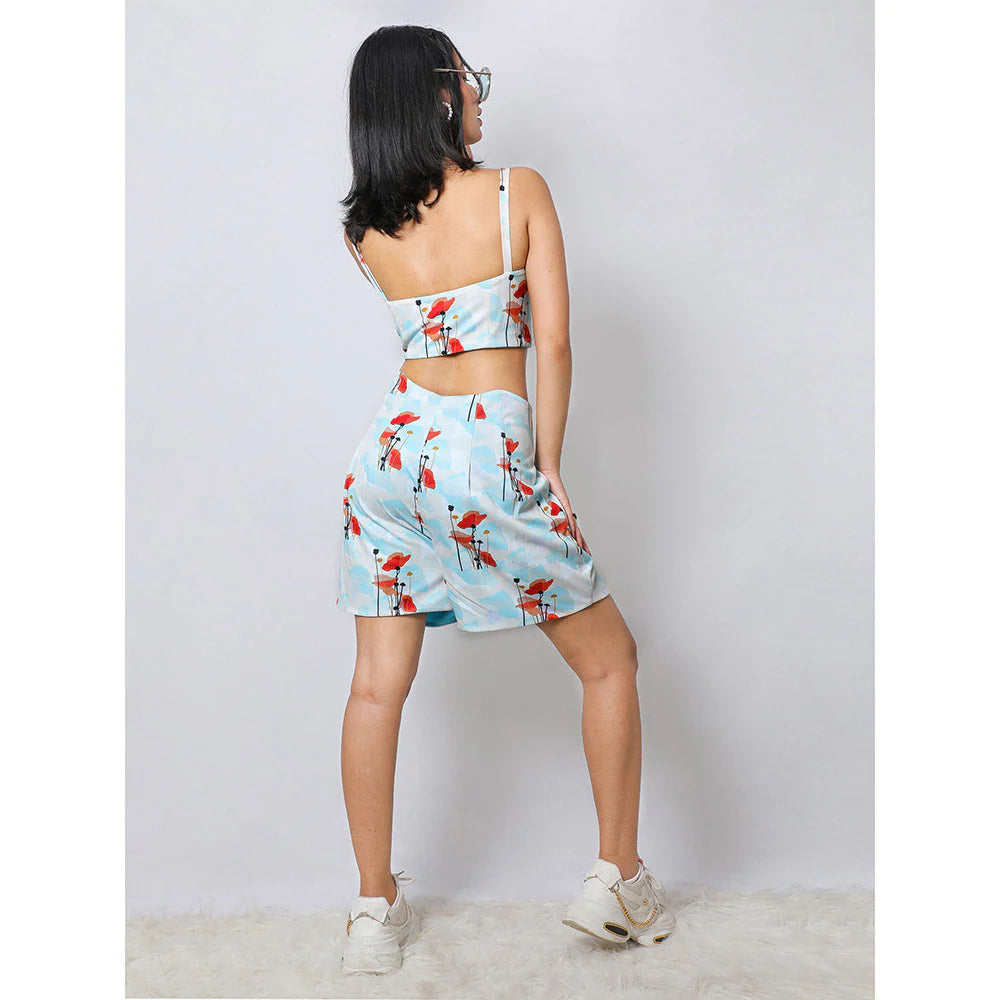 FUGA Painted Floret Shorts Blue (Set of 2)