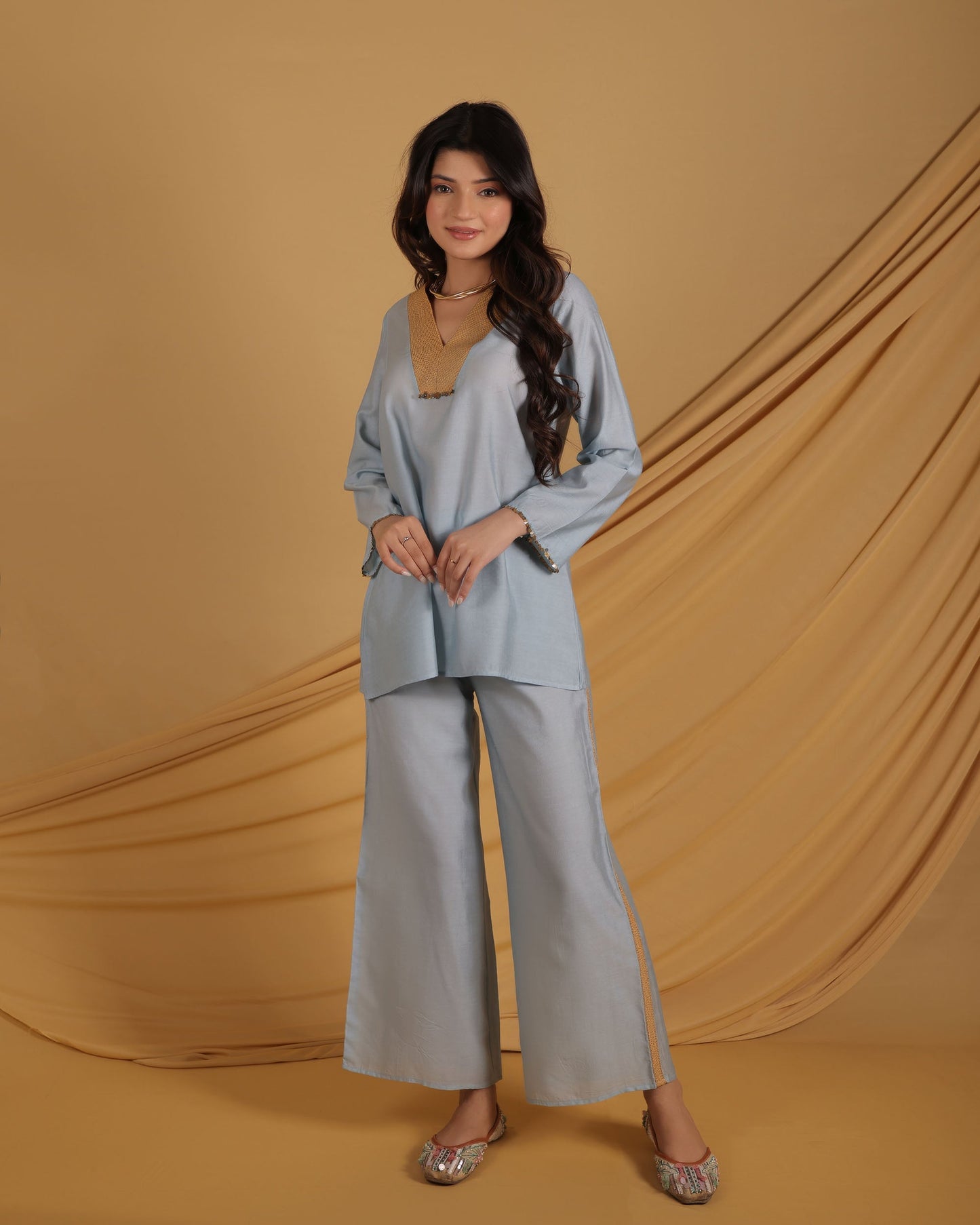 Azure Embellished Set