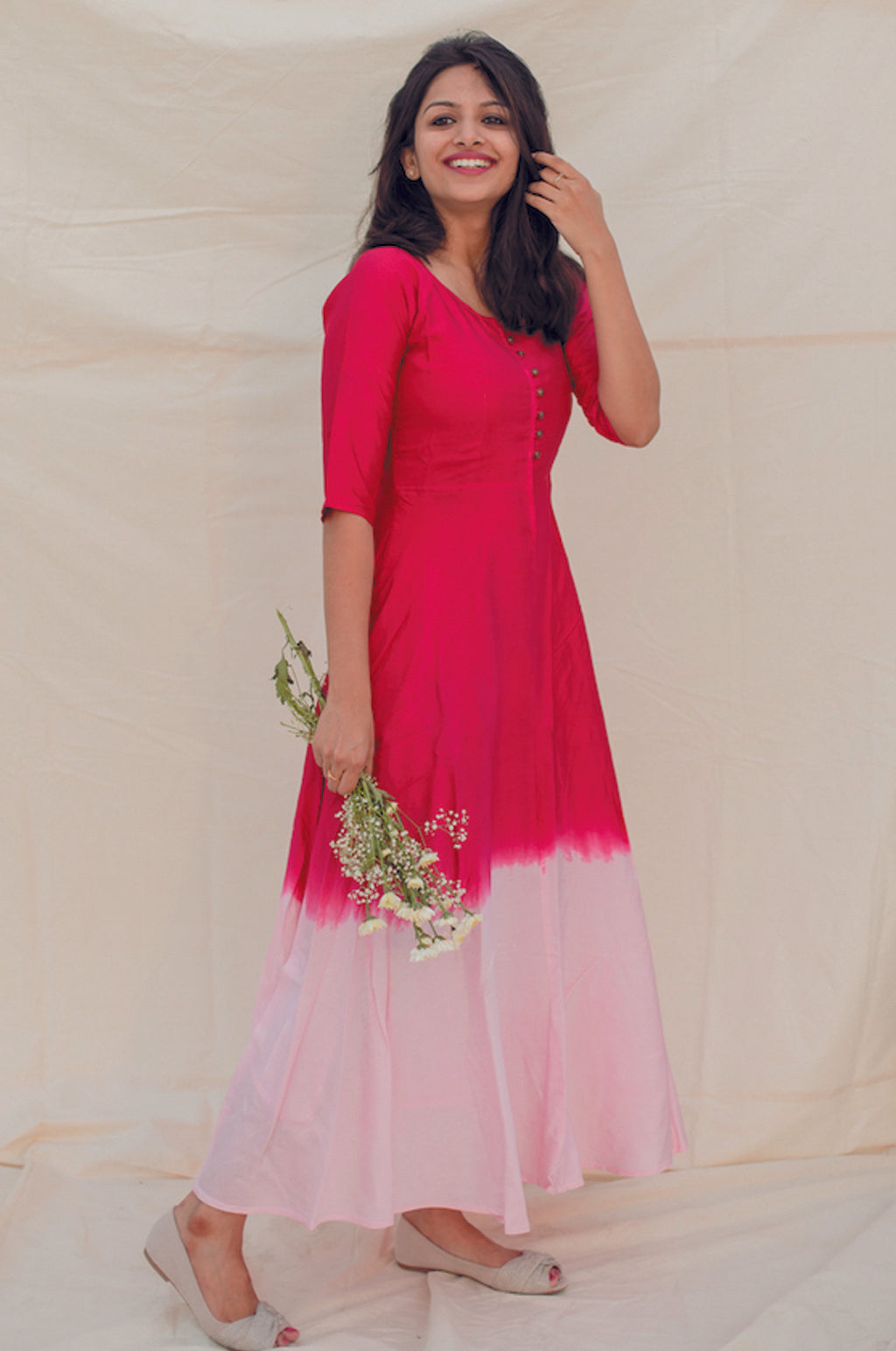 Sunset Blossom Fit & FLare Dress