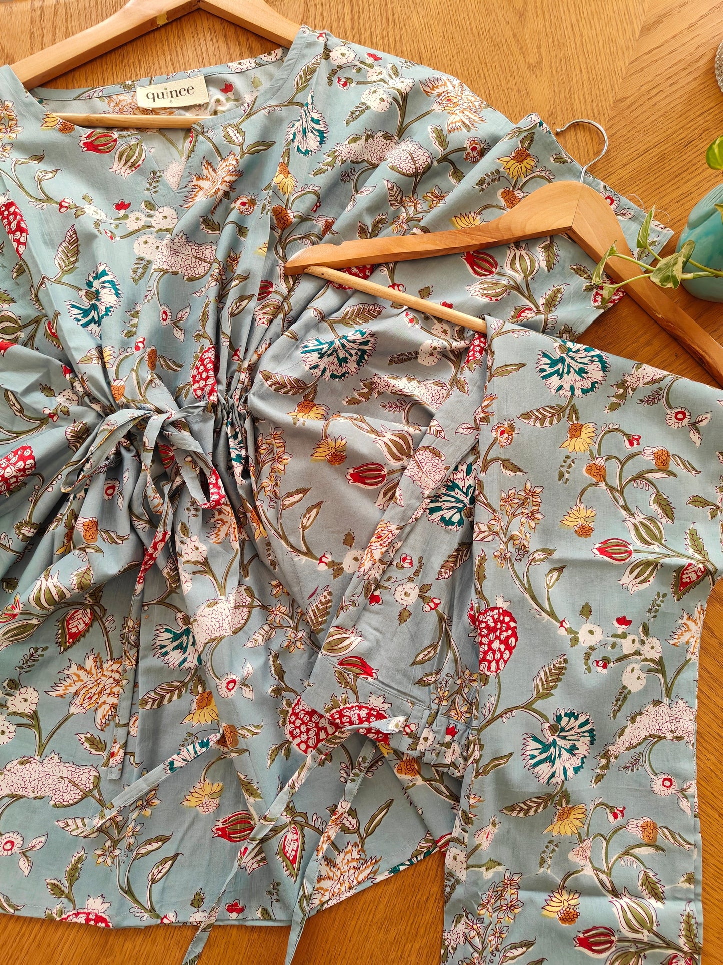 Floral Mist Kaftan Pant Set (Set of 2)