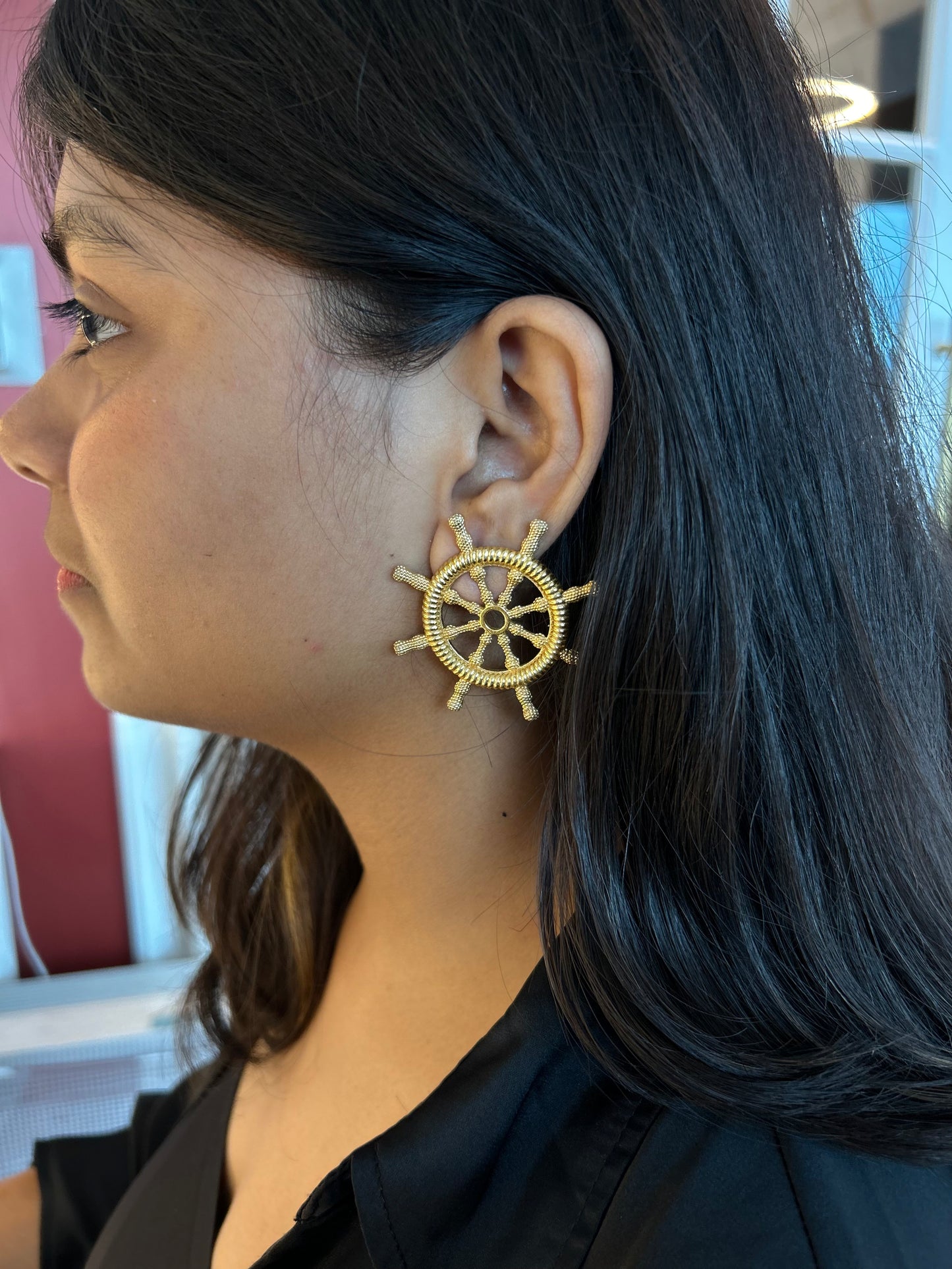 Shipwheel Earrings