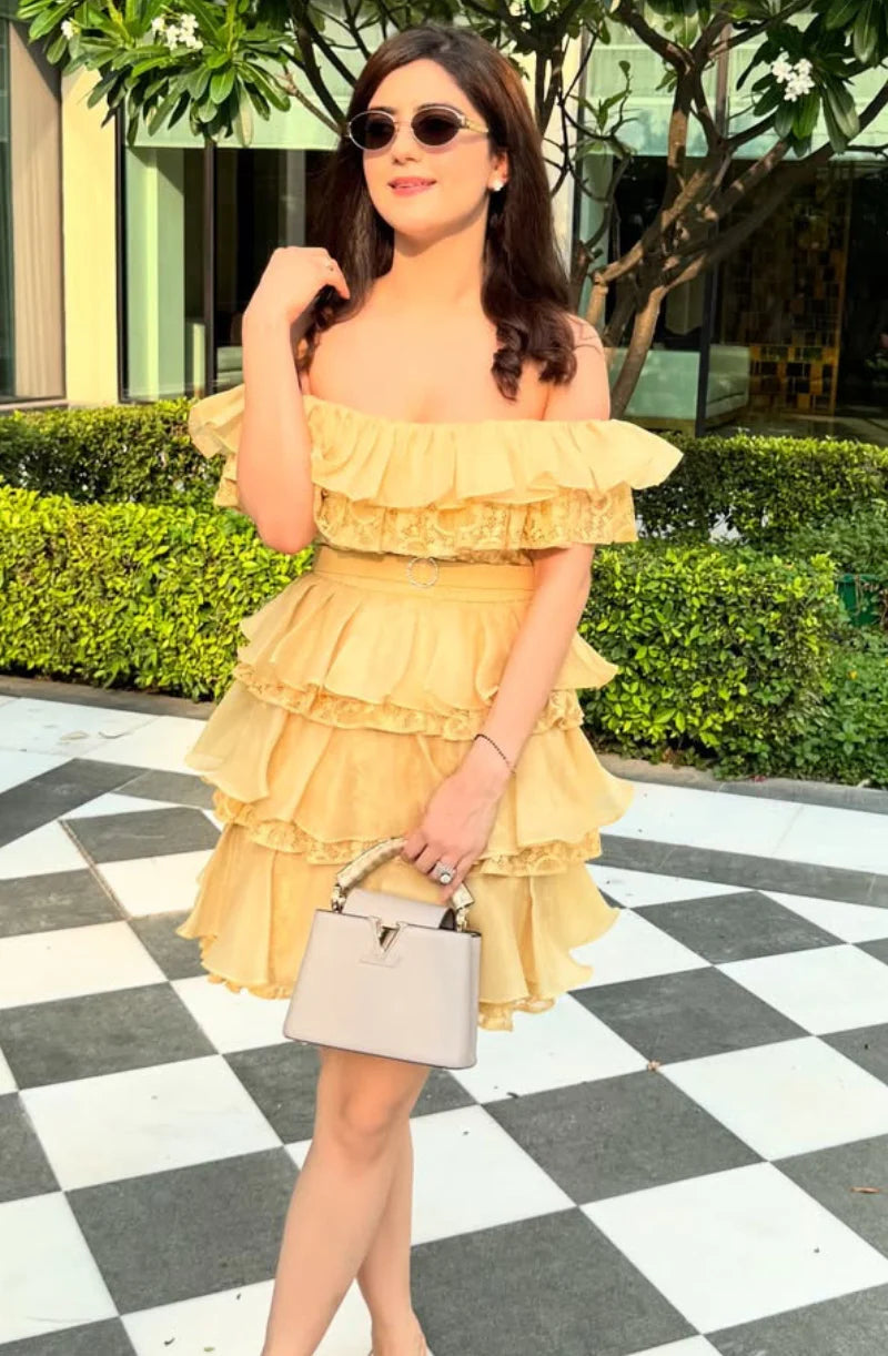 Lemon Meringue Frill Dress