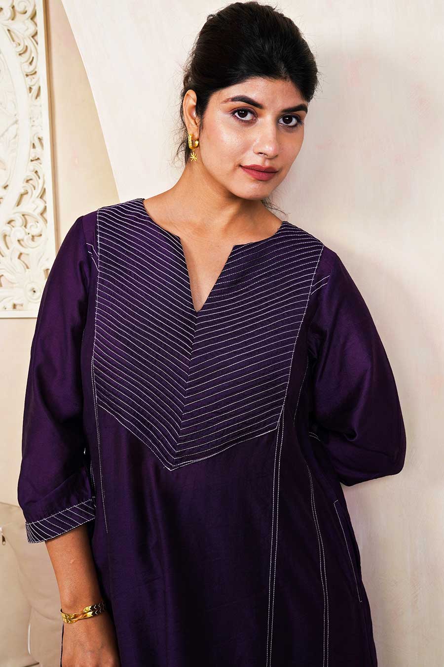 Russian Violet Kurta Set