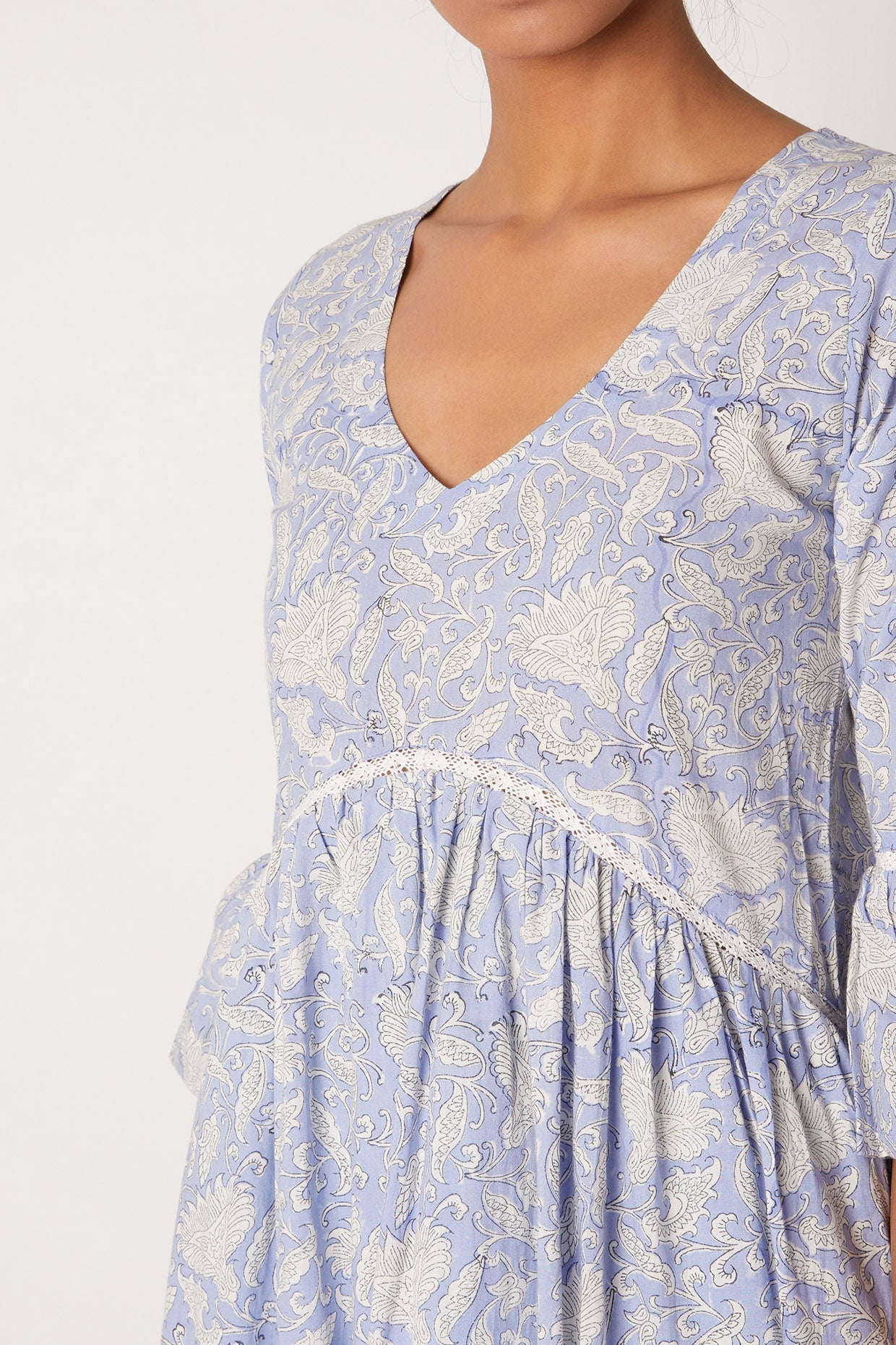 Purple Dress - Printed Purple Long Dress