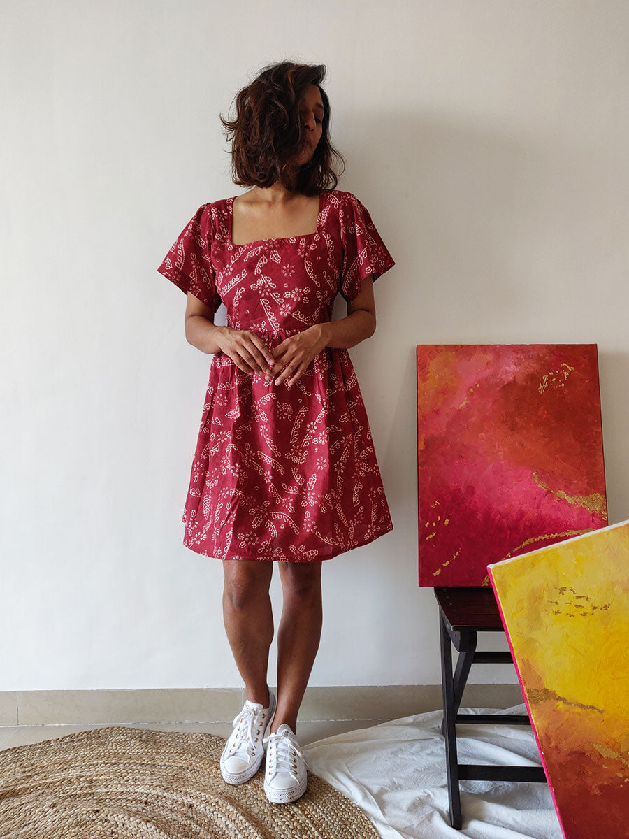 Plum Pleated Dress - WhySoBlue