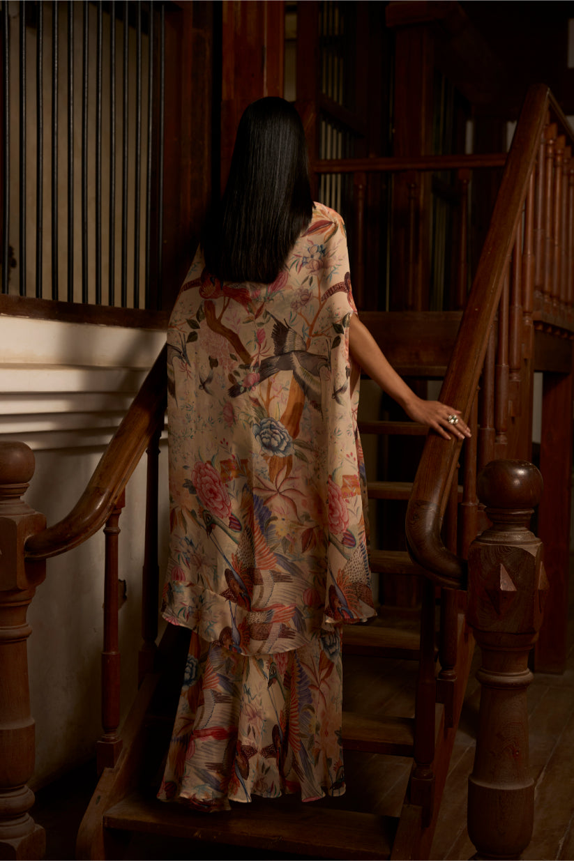 Dior Symphony – Handwork Blouse with Skirt and Flowing Shrug