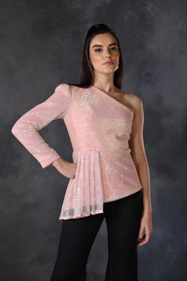 Barbie Pink Sequin Top