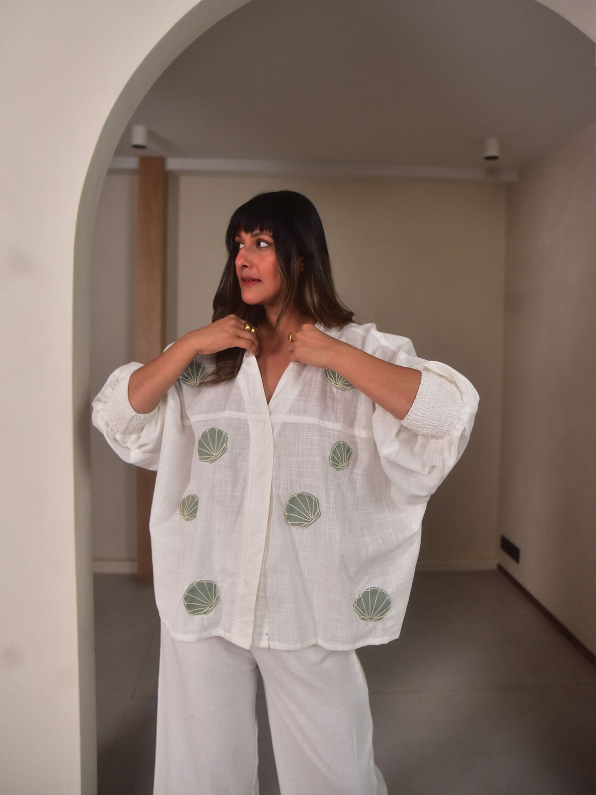 Isla Shirt - Mint Applique