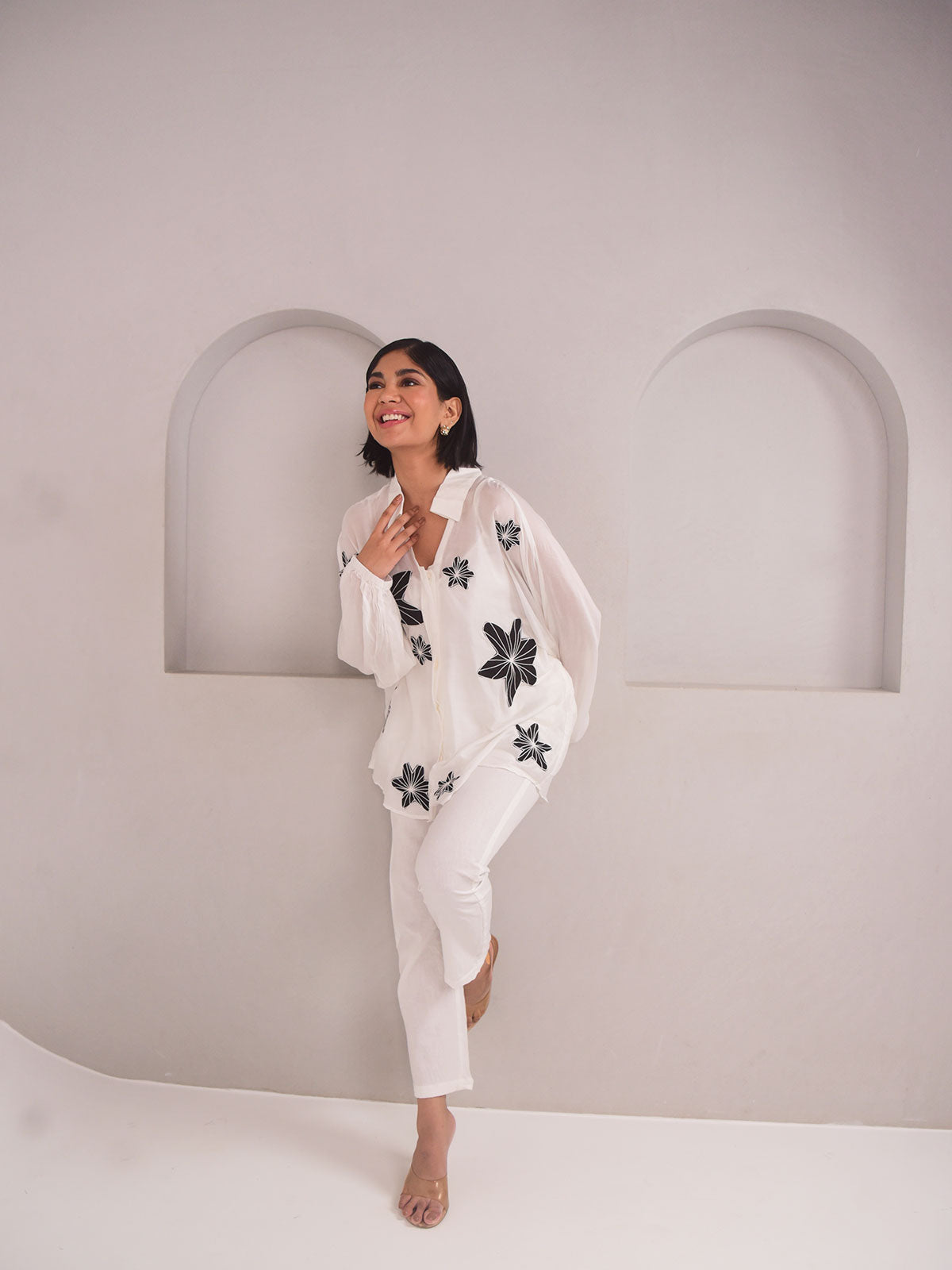 Dana Applique Modal Set - Black