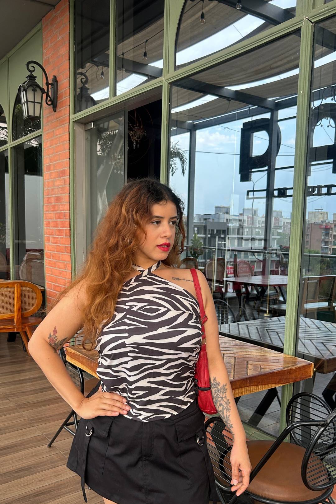 Zebra Crush Halter Top