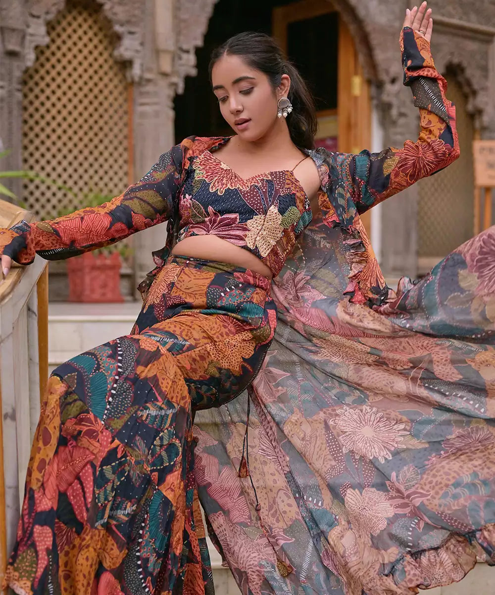 Tiger Print Sharara Set