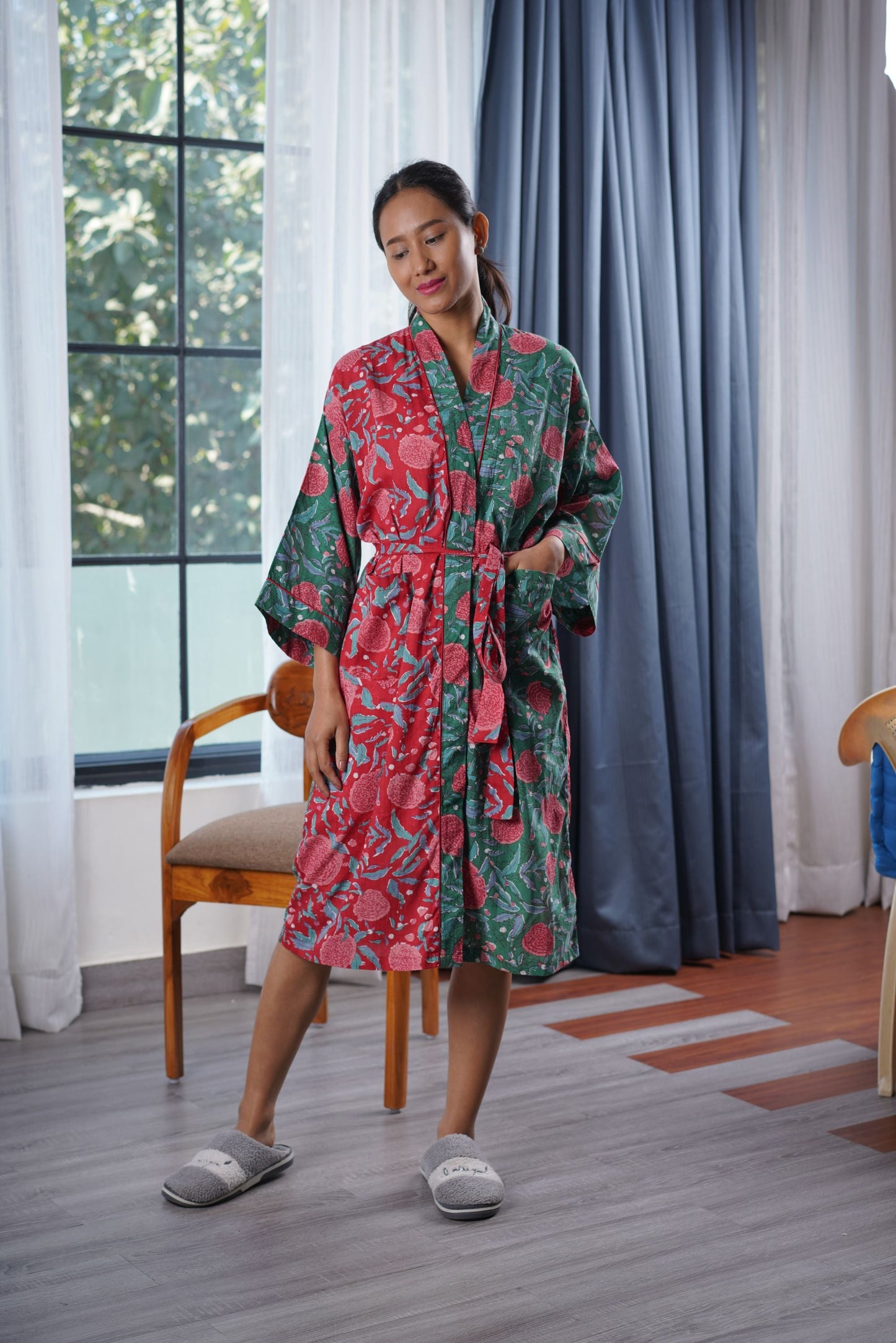 Bella Rose Half and Half Robe