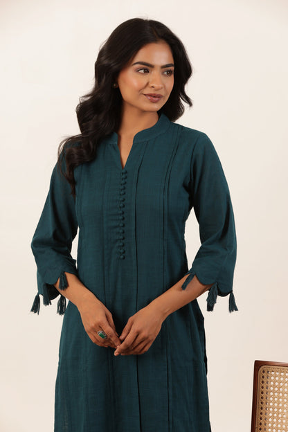 DEEP LAKE PINTUCK KURTI PANT SET