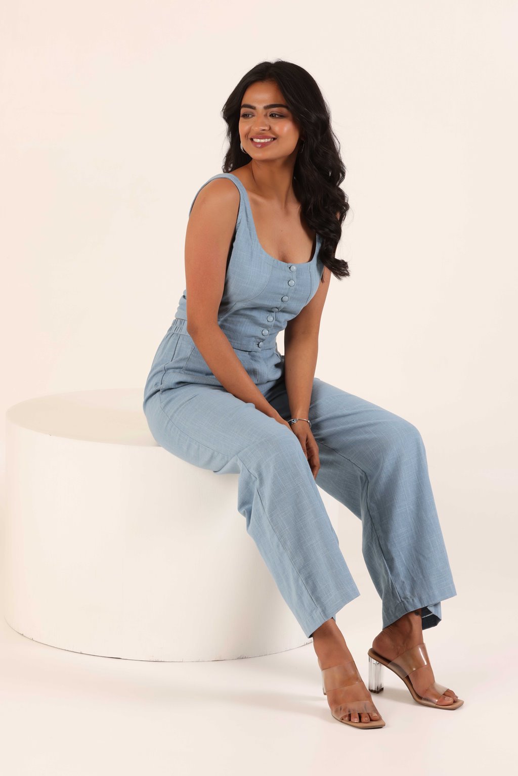 DENIM BLUE COORD SET