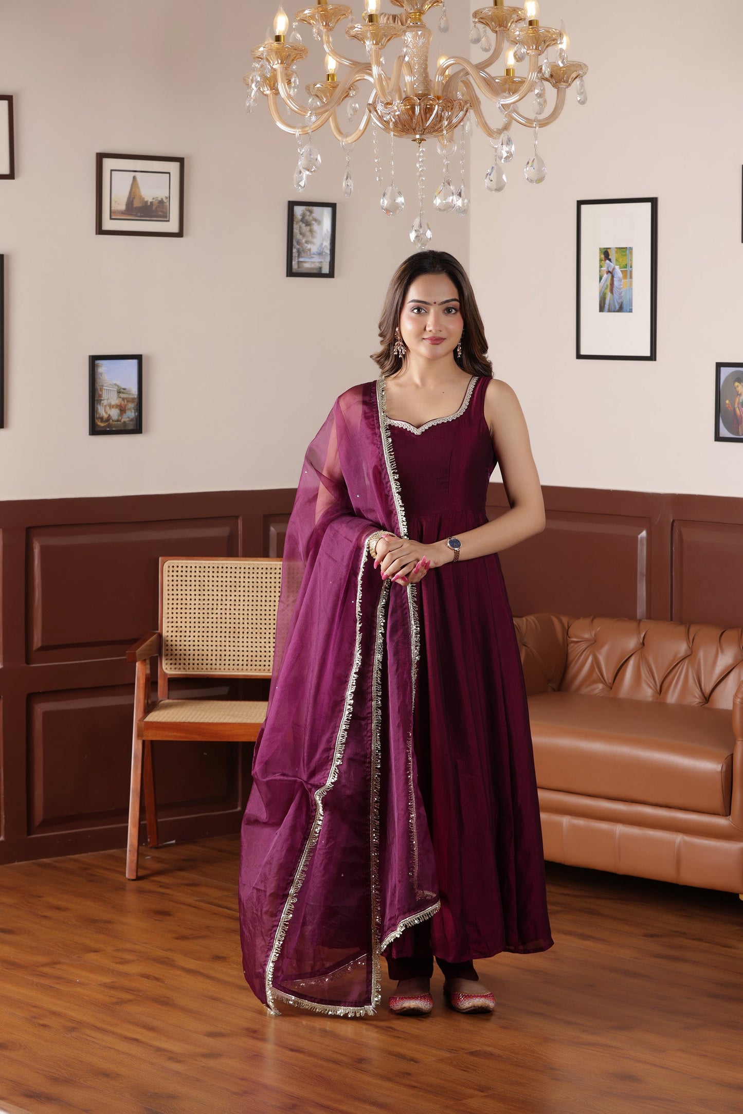 RUHAANI SILK ANARKALI SUIT SET