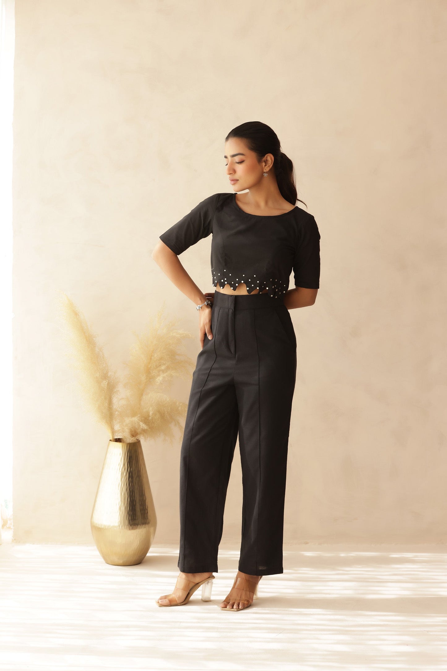 BLACK BEAUTY EMBELLISHED COORD SET