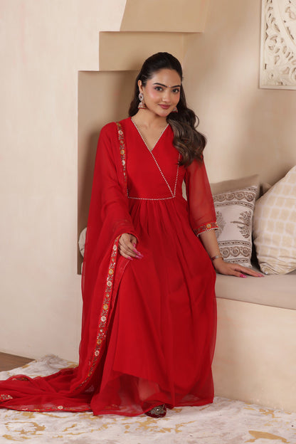 SAJNI GEORGETTE ANARKALI SUIT SET