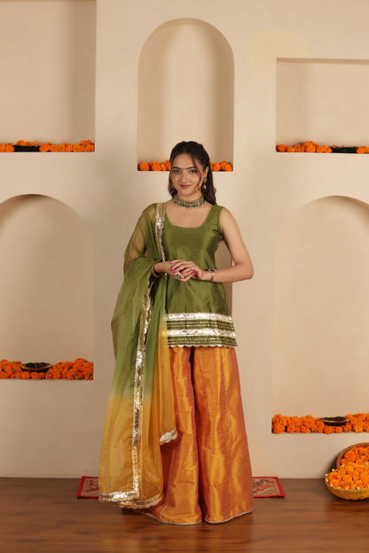 ZEENAT SILK SHARARA SET