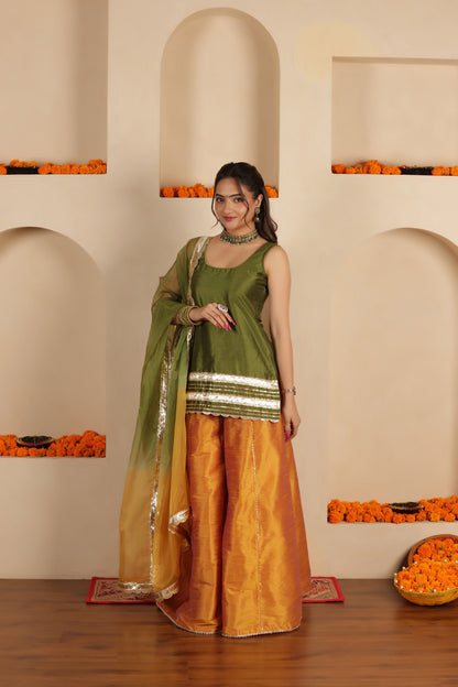 ZEENAT SILK SHARARA SET