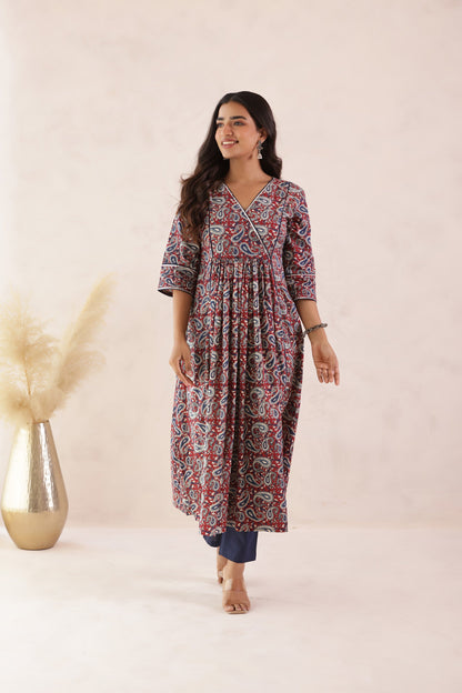 PAISLEY PRINT COTTON KURTI PANT SET