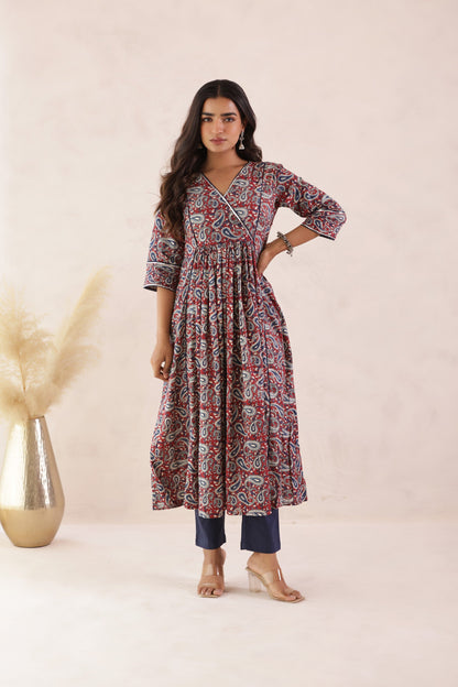 PAISLEY PRINT COTTON KURTI PANT SET