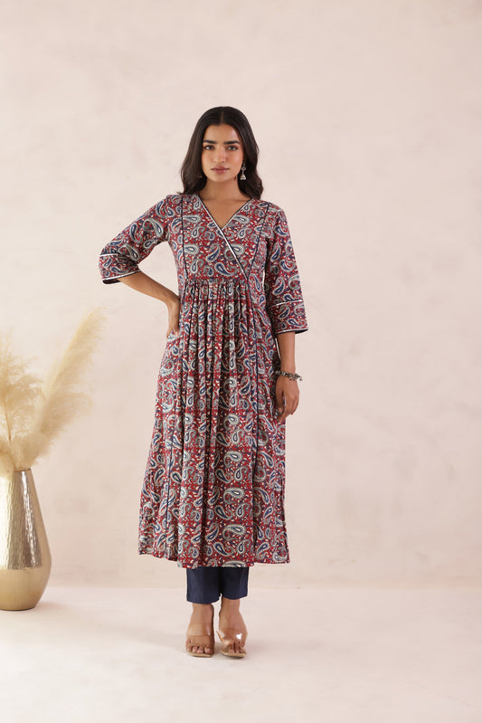 PAISLEY PRINT COTTON KURTI PANT SET