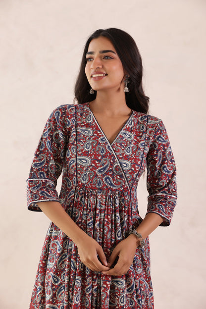 PAISLEY PRINT COTTON KURTI PANT SET