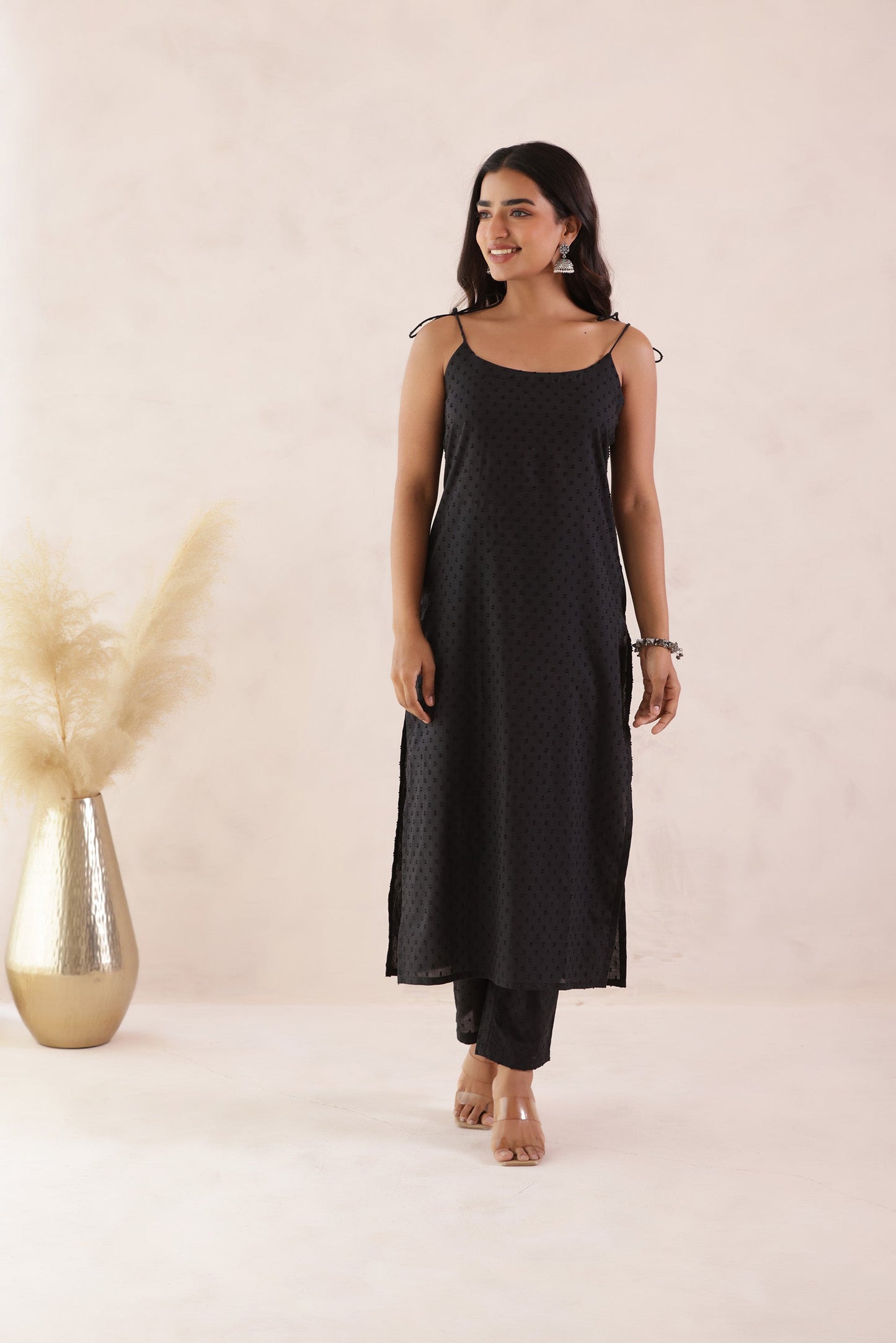 BLACK CASTLE KURTI PANT SET