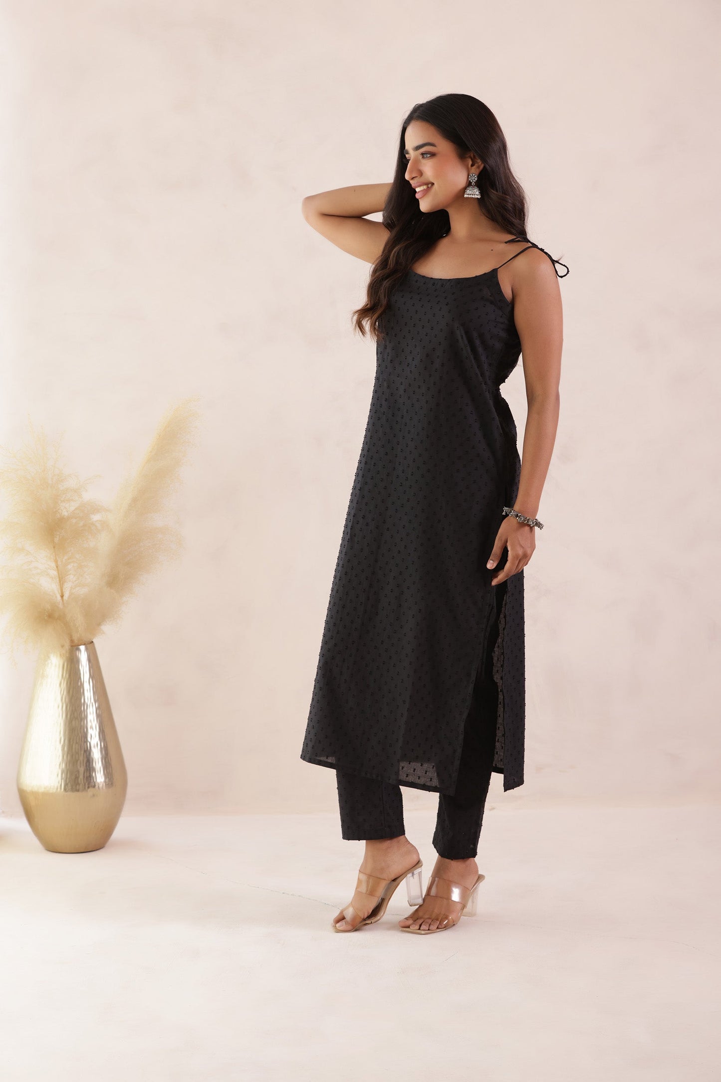 BLACK CASTLE KURTI PANT SET