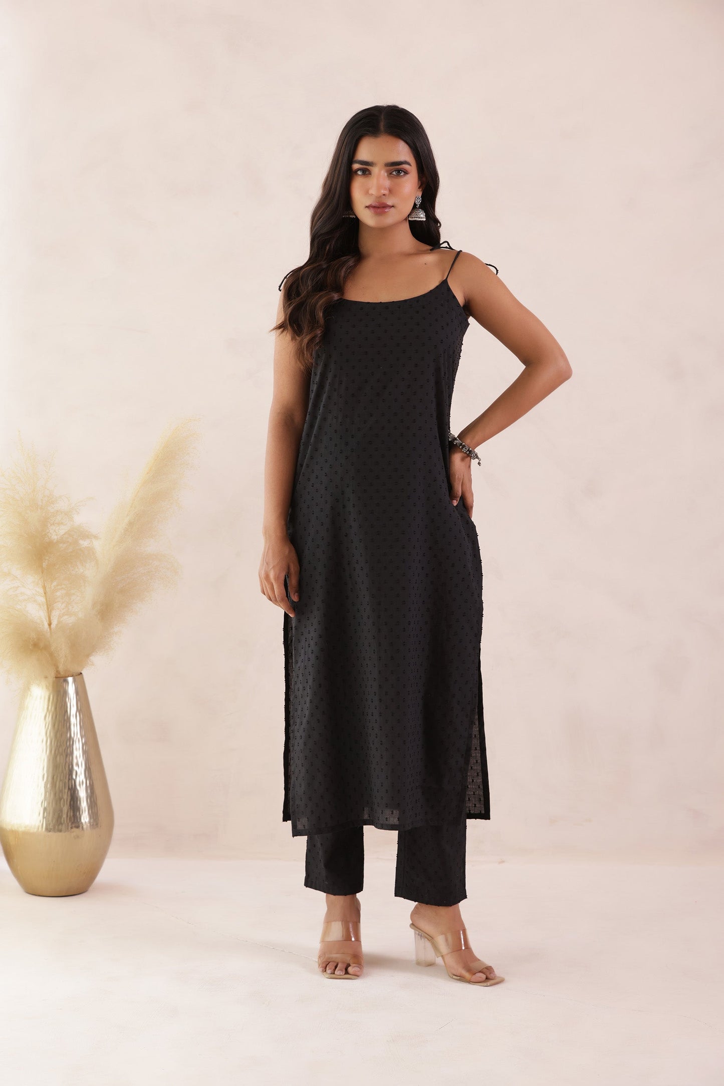 BLACK CASTLE KURTI PANT SET