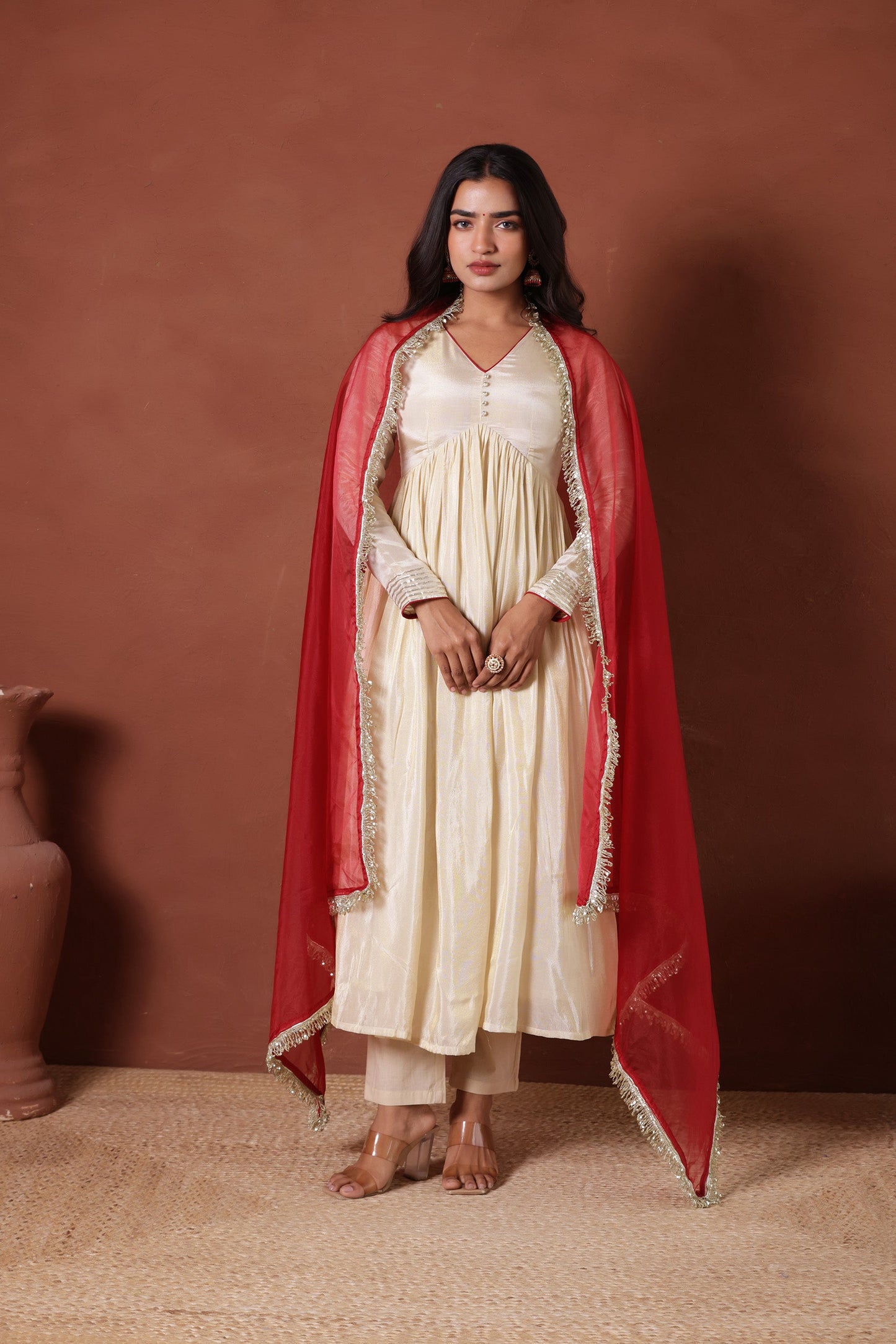 KARISHMA SHIMMER ANARKALI SUIT SET