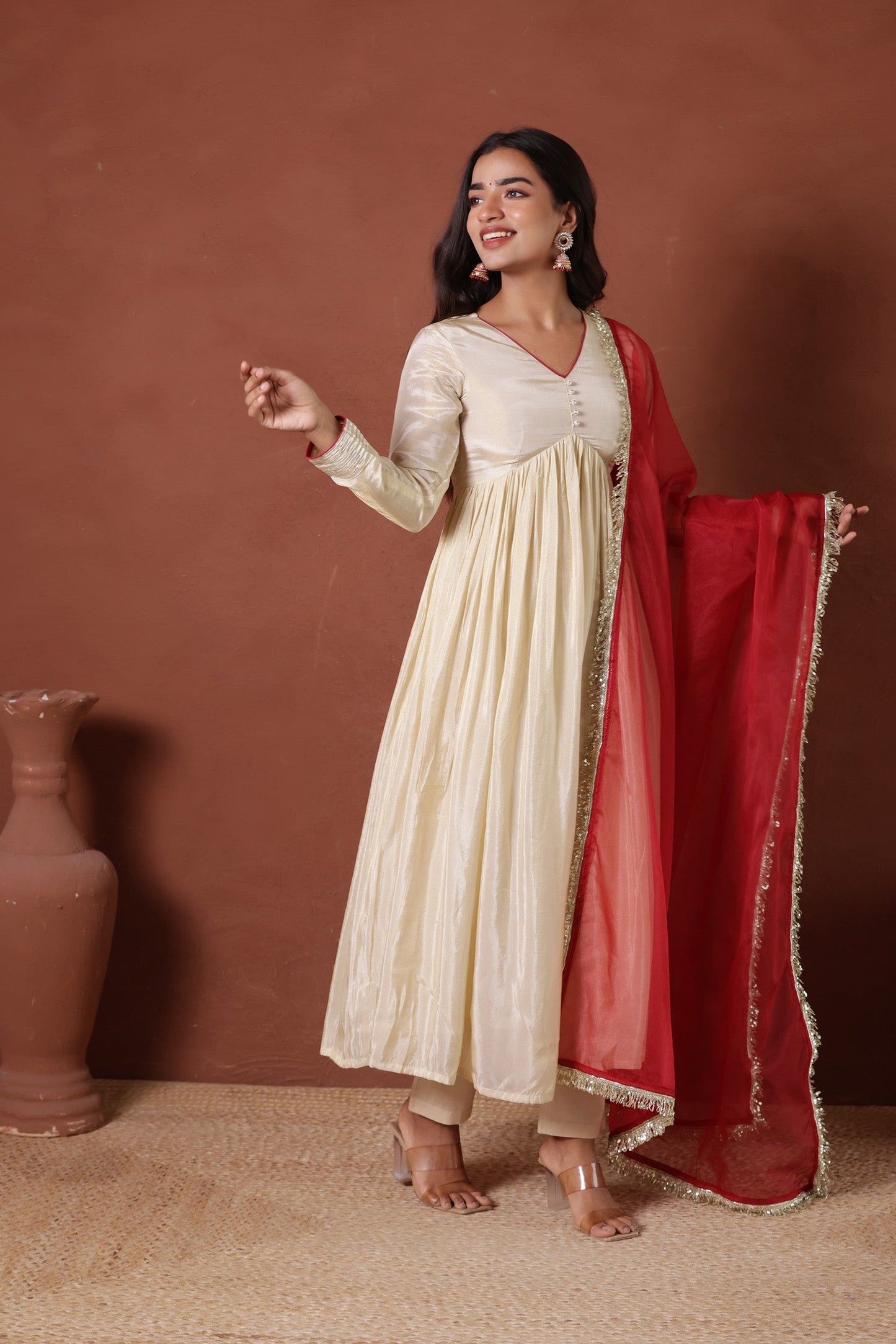 KARISHMA SHIMMER ANARKALI SUIT SET