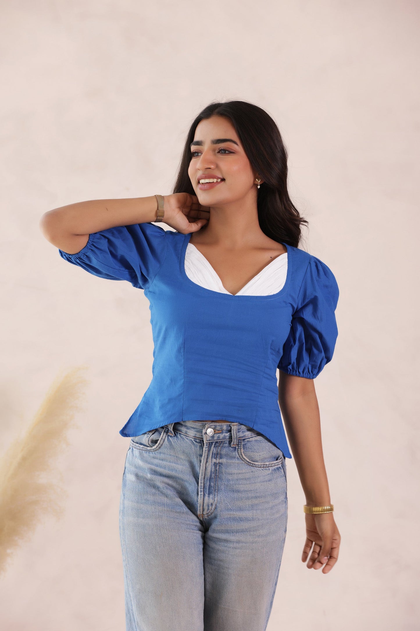 SAPPHIRE BLUE COTTON TOP