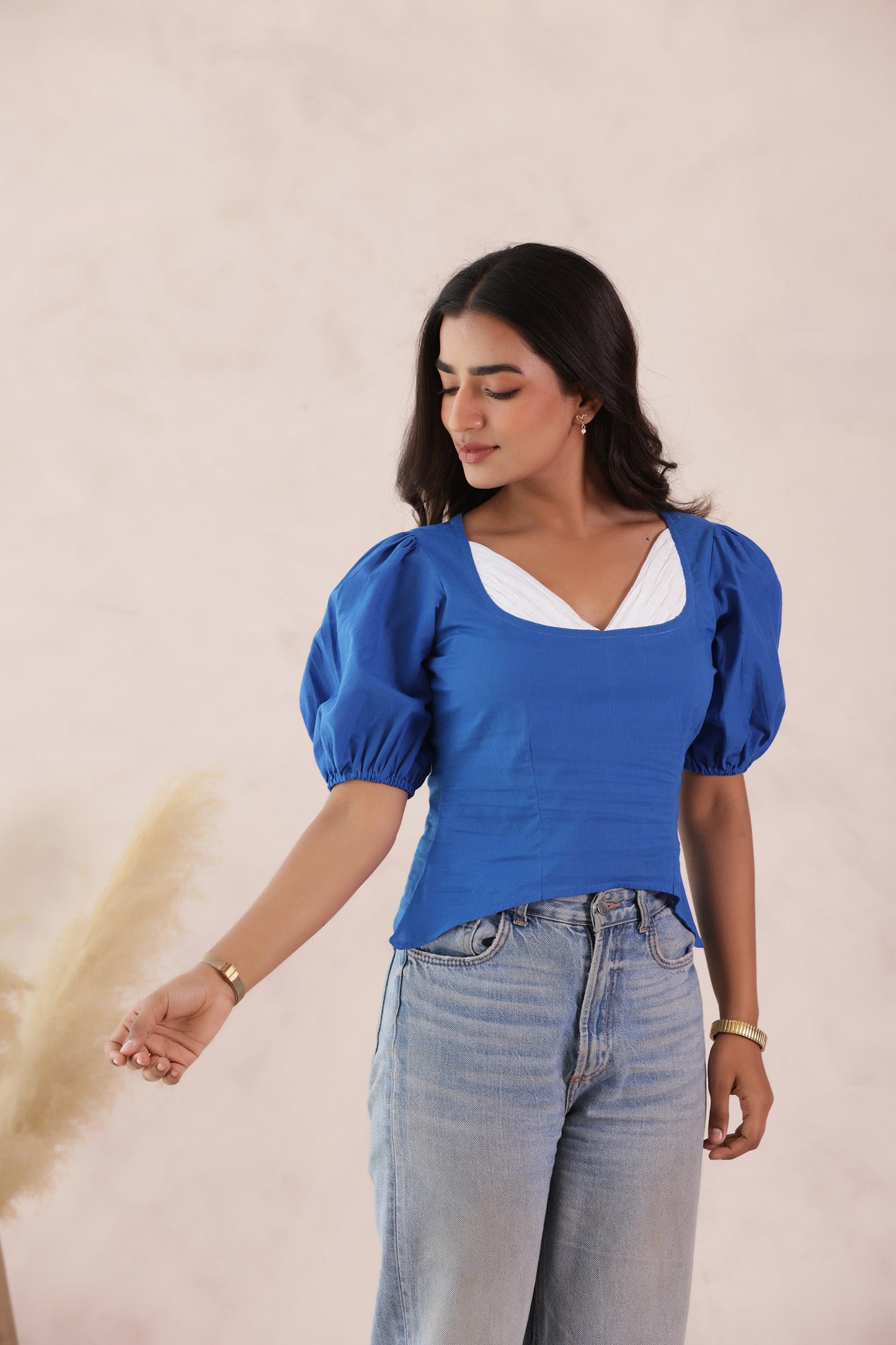 SAPPHIRE BLUE COTTON TOP