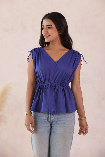 MARINE BLUE COTTON TOP